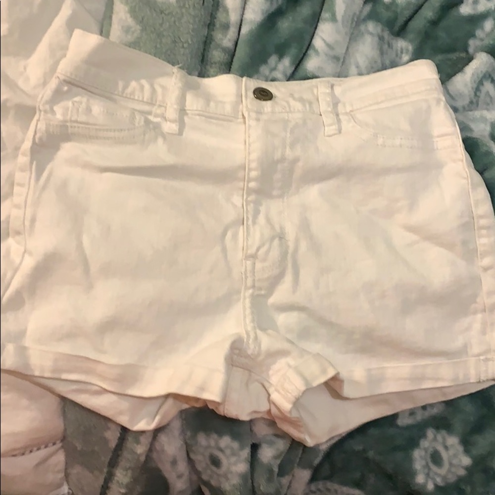Hollister white shorts